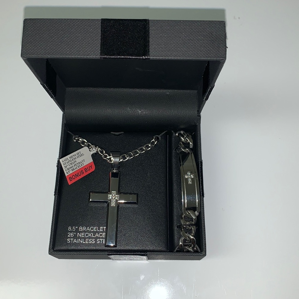 Men SS chain and bracelet